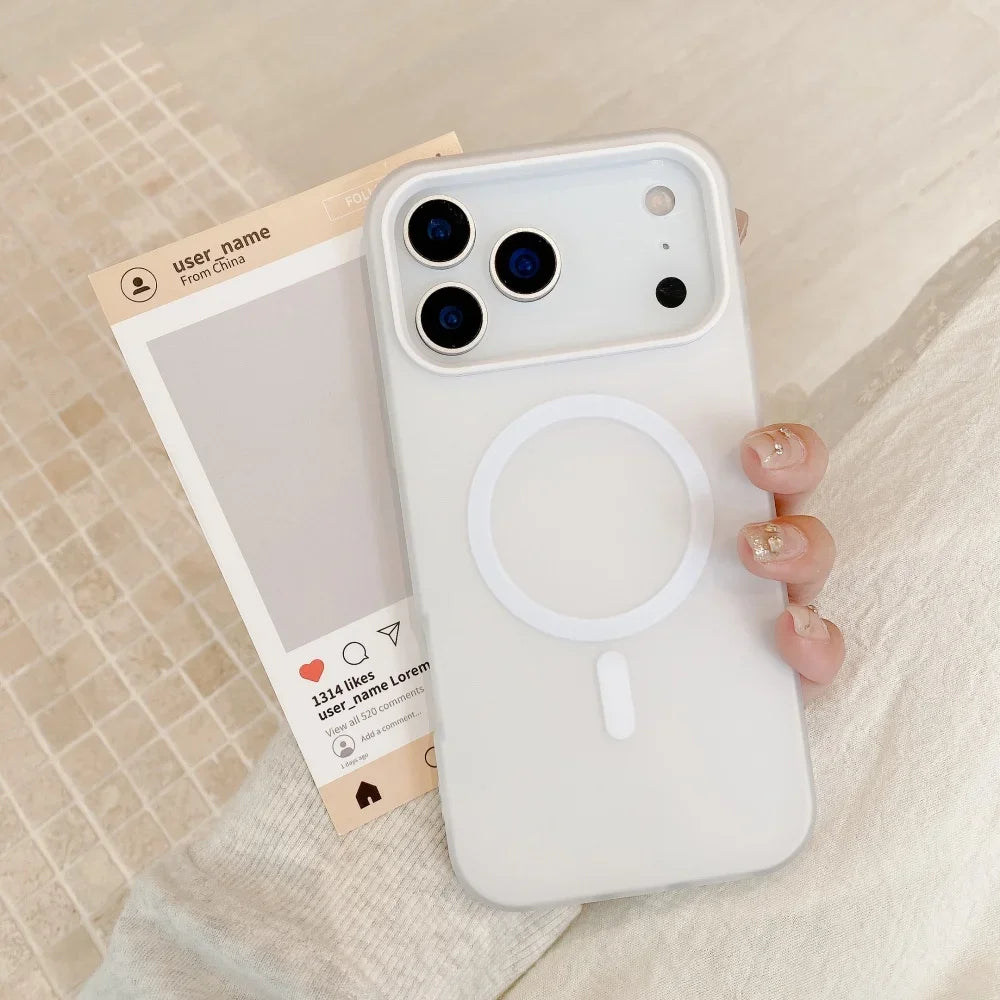 Original Candy Matte Case for iPhone 17 Air 16 15 14 13 12 11 Pro Max Plus 17ProMax Soft Silicone+Hard PC Translucent Back Cover