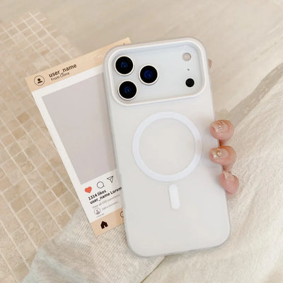 Original Candy Matte Case for iPhone 17 Air 16 15 14 13 12 11 Pro Max Plus 17ProMax Soft Silicone+Hard PC Translucent Back Cover