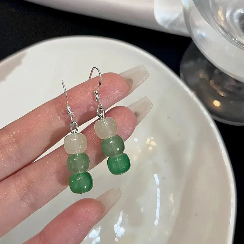 New Chinese Style Versatile Retro Earrings Long Tassel Horse Face Skirt Cheongsam Fashionable Temperament Accessories for Women