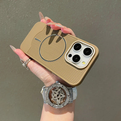 Luxury Vertical Striped Magnetic Phone Case For iPhone 17 Air 16 15 14 Plus 13 12 11 Pro Max Color Stripe Protective Cover