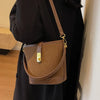 Fashionable Retro Bucket Handbag Women's Crossbody Bag Matte Finish Versatile Autumn New Style Small Bag Popular This Year