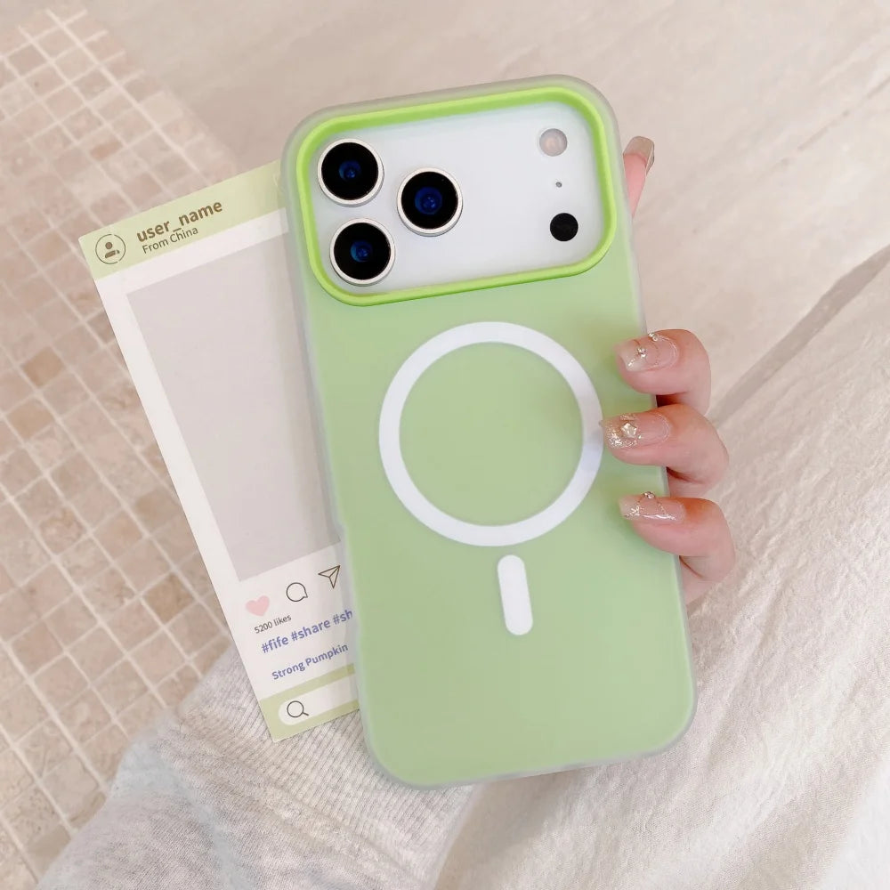 Original Candy Matte Case for iPhone 17 Air 16 15 14 13 12 11 Pro Max Plus 17ProMax Soft Silicone+Hard PC Translucent Back Cover