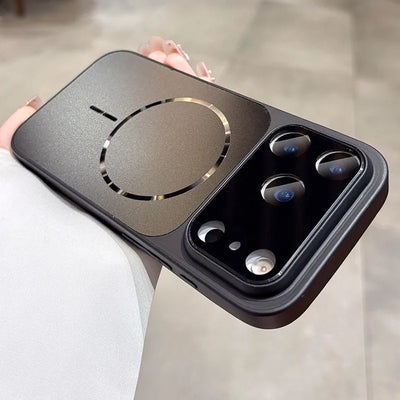 With Camera Control Button Matte Magnetic Magsafe Case For iPhone 17 Pro Max 16 15 14 13 Large Window PC Shockproof Cover