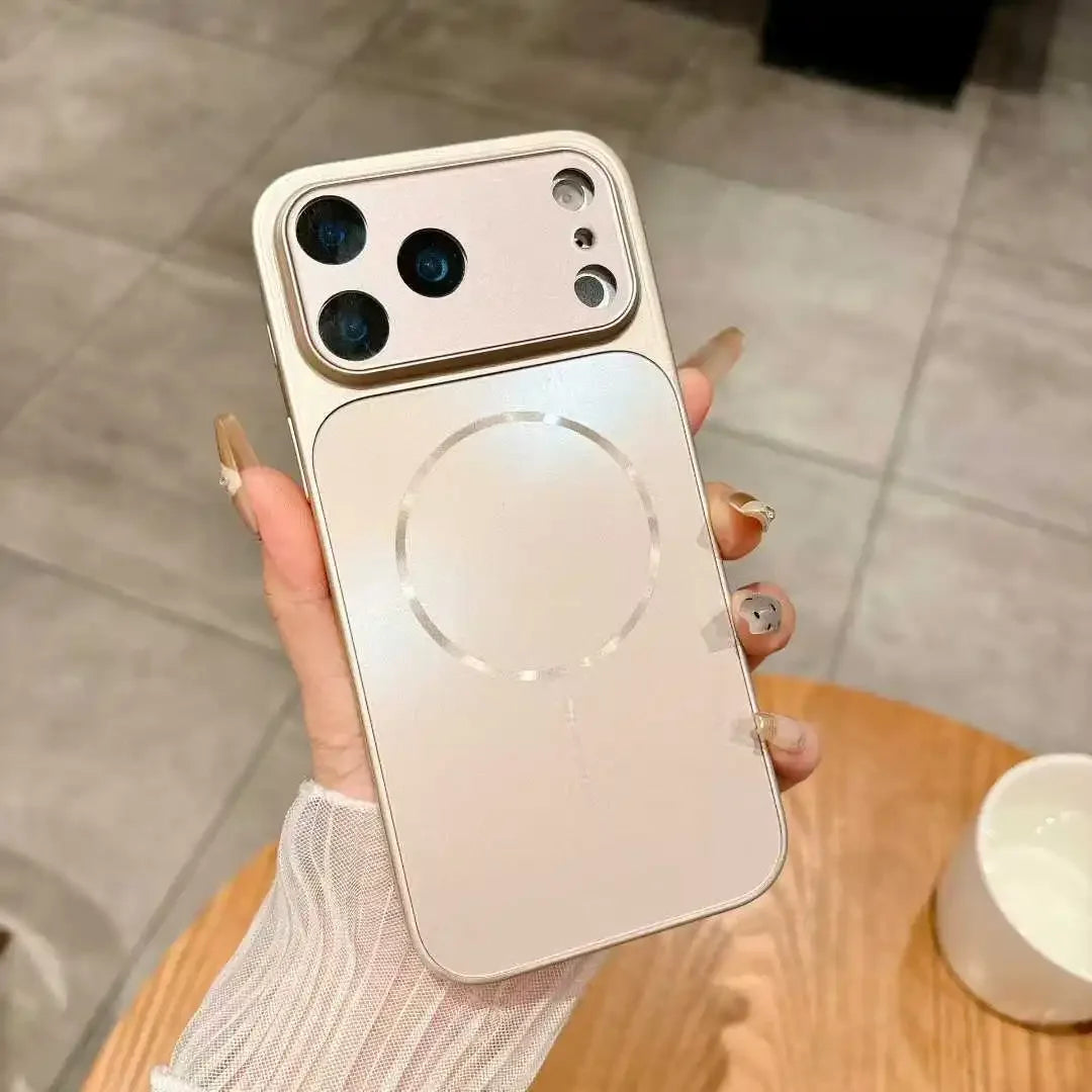 With Camera Control Button Matte Magnetic Magsafe Case For iPhone 17 Pro Max 16 15 14 13 Large Window PC Shockproof Cover