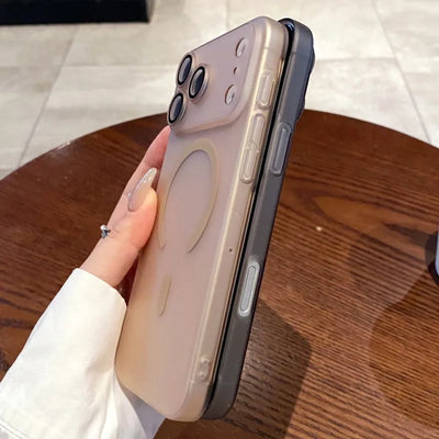 Luxury Ultra Thin Matte Clear For Magsafe Case for iPhone 17 Air 16 15 14 Plus 13 12 11 Pro Max Magnetic Wireless Charge Cover