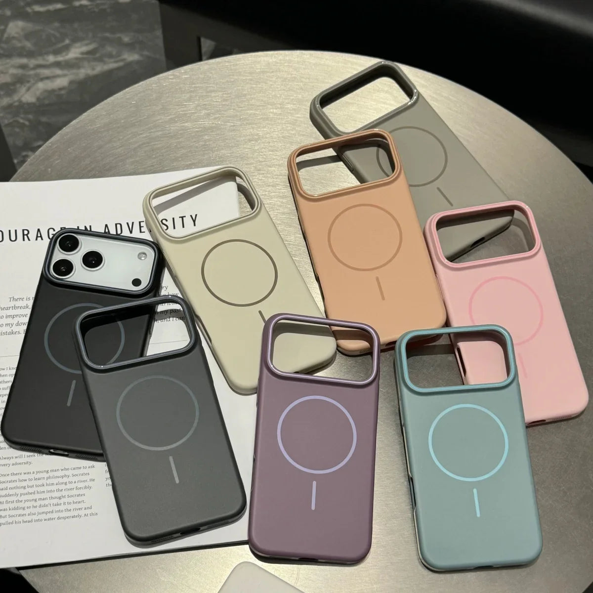 Ultra-thin Frosted Hard PC Magnetic Case For iPhone 17 Air 16 E 15 14 13 12 11 Pro Max Plus For Magsafe Shockproof Bumper Cover