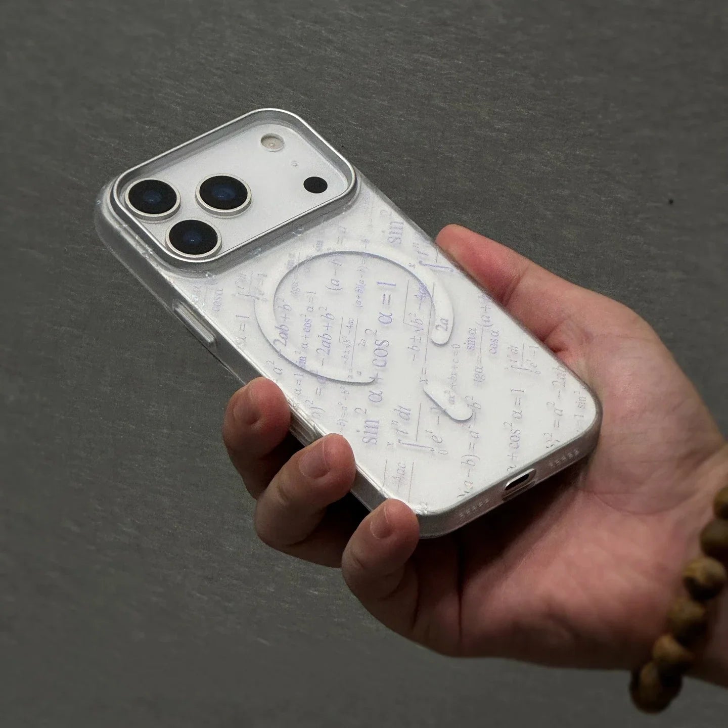 For 17 Pro Max Ice Fog Anti Slip Magnetic Translucent Phone Case for iPhone 16 15 14 Pro Max 17Pro Magsafe Formula Pattern Cover