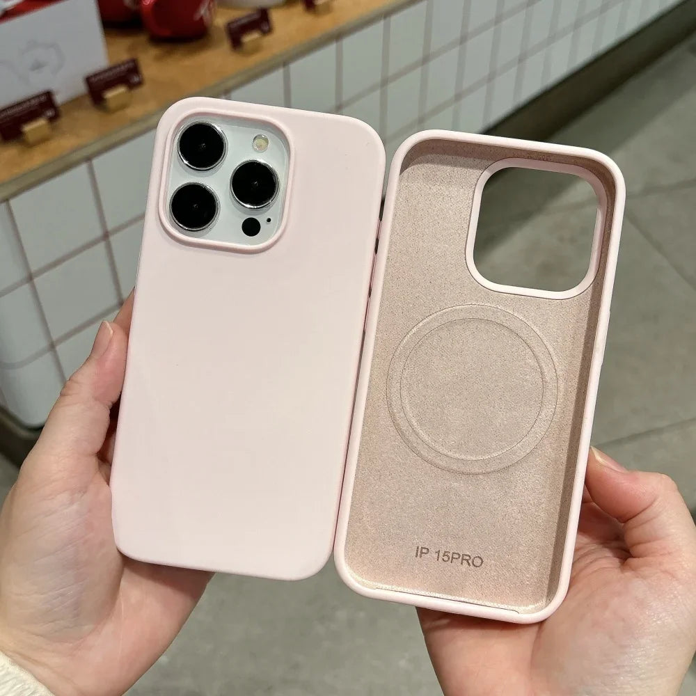 Liquid Original Magnetic For Magsafe Wireless Case for iPhone 17 Air 16 15 14 Plus 13 12 Pro Max Charging Candy Silicone Cover