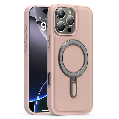 Fold Kickstand Wireless Charging PU Leather Magnetic Phone Case For iPhone 17 16 15 14 13 12 11 Pro Max Plus Shockproof Cover