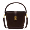 Fashionable Retro Bucket Handbag Women's Crossbody Bag Matte Finish Versatile Autumn New Style Small Bag Popular This Year