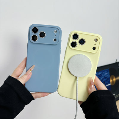 Original Liquid Silicone Magnetic Case For iPhone 17 Air 16 15 14 Plus 13 12 Pro Max For Magsafe Camera Protection Matte Cover