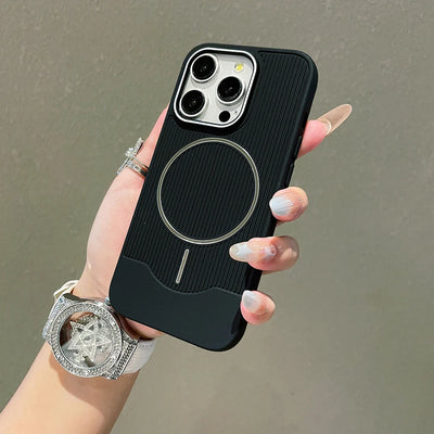 Luxury Vertical Striped Magnetic Phone Case For iPhone 17 Air 16 15 14 Plus 13 12 11 Pro Max Color Stripe Protective Cover