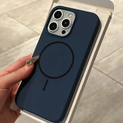 Luxury Liquid Silicone Case For iPhone 16E 16 15 14 Plus 13 12 Pro Max 11 for Magsafe Magnetic Wireless Charging Shockproof Capa