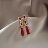 New Chinese Style Versatile Retro Earrings Long Tassel Horse Face Skirt Cheongsam Fashionable Temperament Accessories for Women