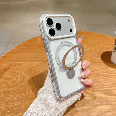 Pin Dun 360 Rotating Bracket Phone Case For iPhone 17 Air 16 15 14 Plus 13 12 Pro Max Wireless Charging Magnetic Cover Funda