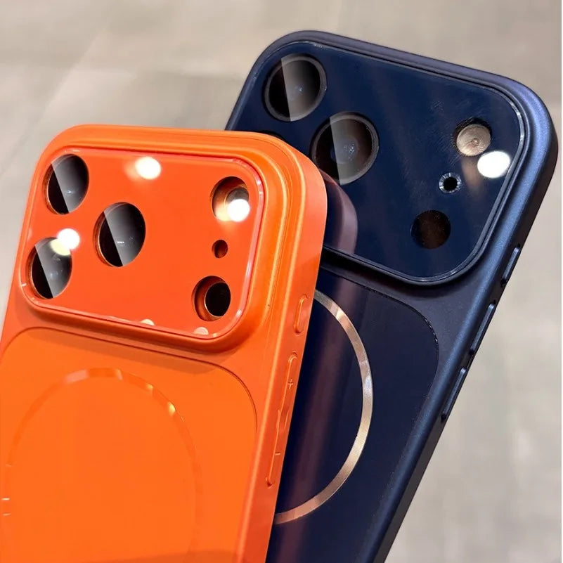 With Camera Control Button Matte Magnetic Magsafe Case For iPhone 17 Pro Max 16 15 14 13 Large Window PC Shockproof Cover