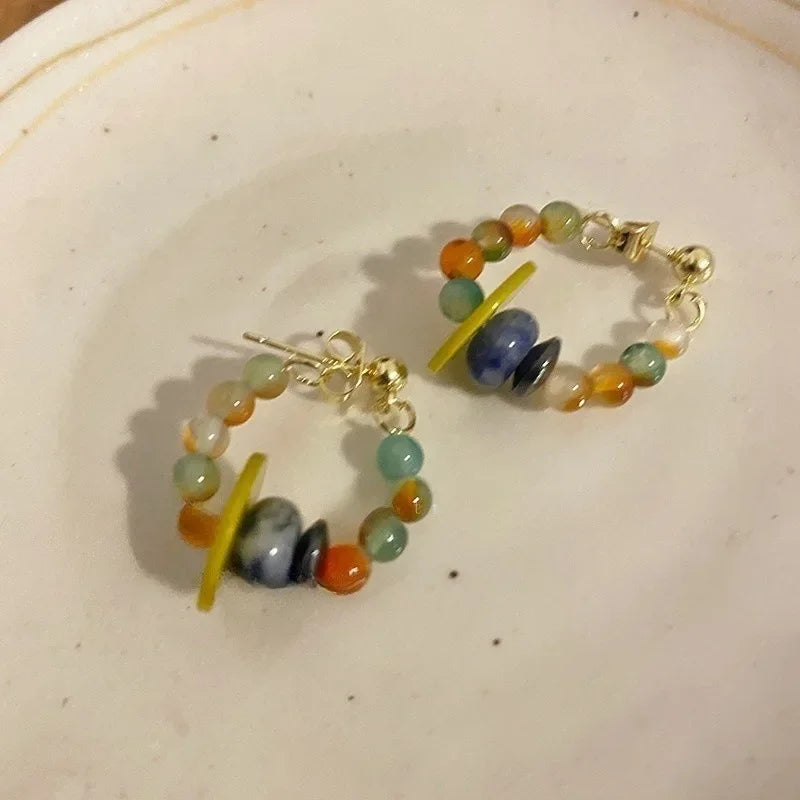 New Chinese Style Versatile Retro Earrings Long Tassel Horse Face Skirt Cheongsam Fashionable Temperament Accessories for Women