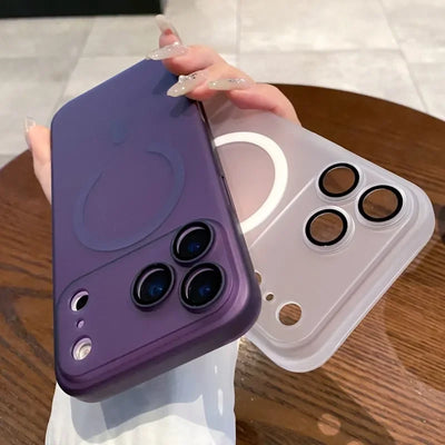 Luxury Ultra Thin Matte Clear For Magsafe Case for iPhone 17 Air 16 15 14 Plus 13 12 11 Pro Max Magnetic Wireless Charge Cover