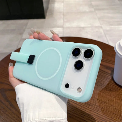 Luxury Magsafe With Hand Strap Phone Case For iPhone 17 Air 16 15 14 13 12 11 Pro Max Magnetic Bumper Liquid Silicone Cover