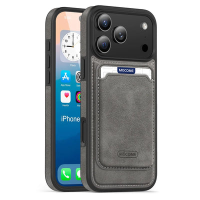 Magnetic Wallet Slot Protective Cover For iPhone 17 Air 16 15 14 Plus 13 12 11 Pro Max Luxury Wireless Charging Pocket Cover