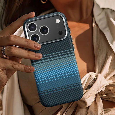 Business Carbon Fiber Inside for Magsafe PC Case for iPhone 17 16 Pro Max Wireless Charging Metal Lens Protect Hard Armor Cover