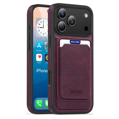 Magnetic Wallet Slot Protective Cover For iPhone 17 Air 16 15 14 Plus 13 12 11 Pro Max Luxury Wireless Charging Pocket Cover