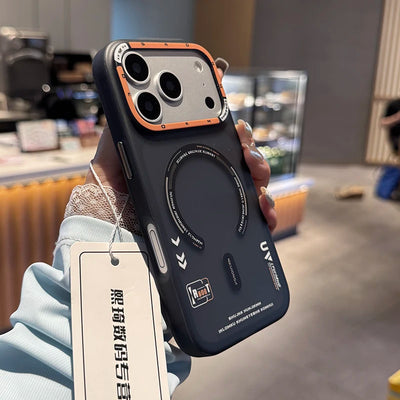 Frosted Translucent Magnetic Case For iPhone 17 Pro Max 16 15 14 13 12 Pro Max 17Air For Magsafe Shockproof Soft-Edged Cover