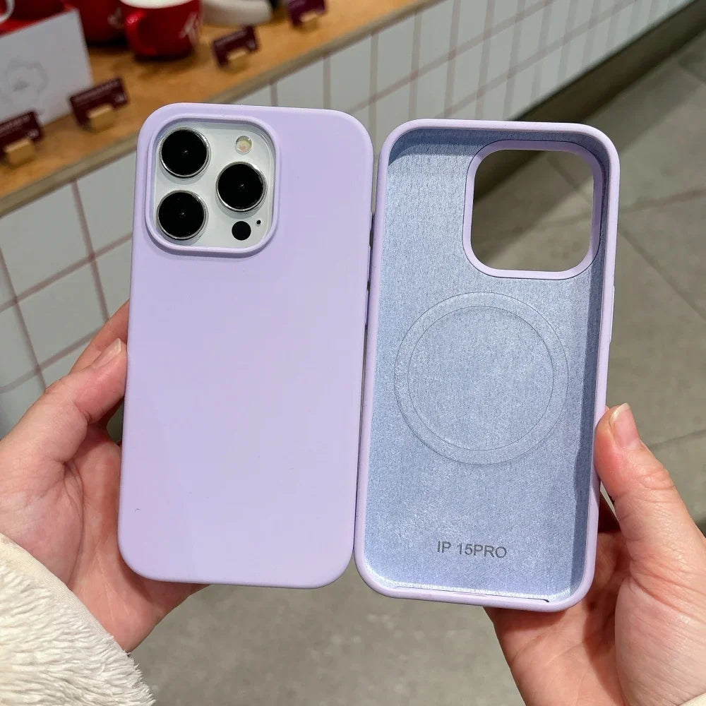 Liquid Original Magnetic For Magsafe Wireless Case for iPhone 17 Air 16 15 14 Plus 13 12 Pro Max Charging Candy Silicone Cover