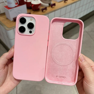 Liquid Original Magnetic For Magsafe Wireless Case for iPhone 17 Air 16 15 14 Plus 13 12 Pro Max Charging Candy Silicone Cover