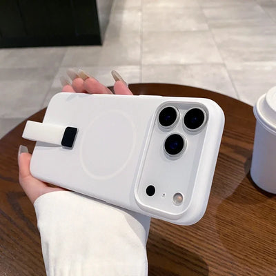 Luxury Magsafe With Hand Strap Phone Case For iPhone 17 Air 16 15 14 13 12 11 Pro Max Magnetic Bumper Liquid Silicone Cover