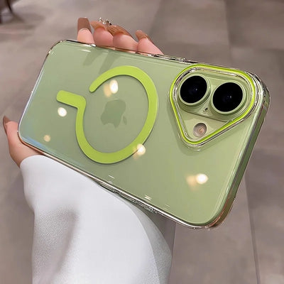 Luxury Crystal Clear Magnetic For Magsafe Case For iPhone 17 16 15 14 Plus 13 Pro Max Wireless Charging Shockproof Cover