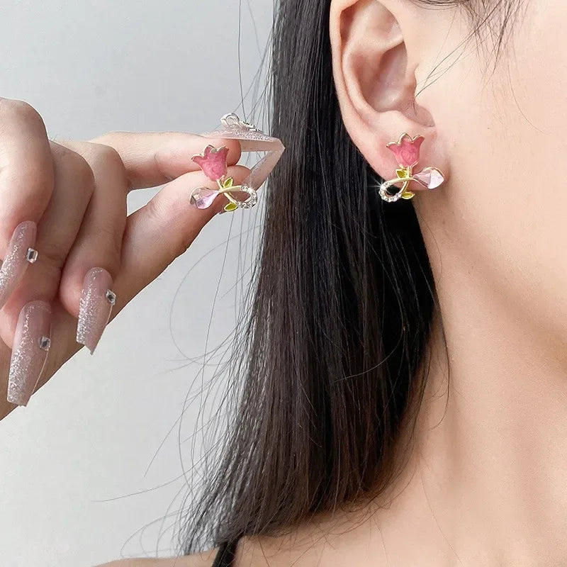 New Chinese Style Versatile Retro Earrings Long Tassel Horse Face Skirt Cheongsam Fashionable Temperament Accessories for Women