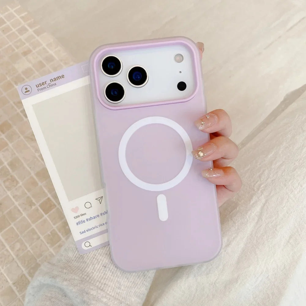 Original Candy Matte Case for iPhone 17 Air 16 15 14 13 12 11 Pro Max Plus 17ProMax Soft Silicone+Hard PC Translucent Back Cover