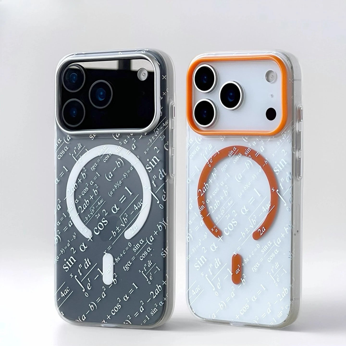 For 17 Pro Max Ice Fog Anti Slip Magnetic Translucent Phone Case for iPhone 16 15 14 Pro Max 17Pro Magsafe Formula Pattern Cover