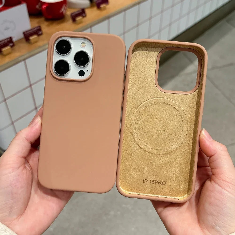 Liquid Original Magnetic For Magsafe Wireless Case for iPhone 17 Air 16 15 14 Plus 13 12 Pro Max Charging Candy Silicone Cover