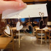 2PC Women's Fashion Style Silver Needle Asymmetric Heart shaped Earrings Jewelry Suitable for Date, Party, Festival Gifts