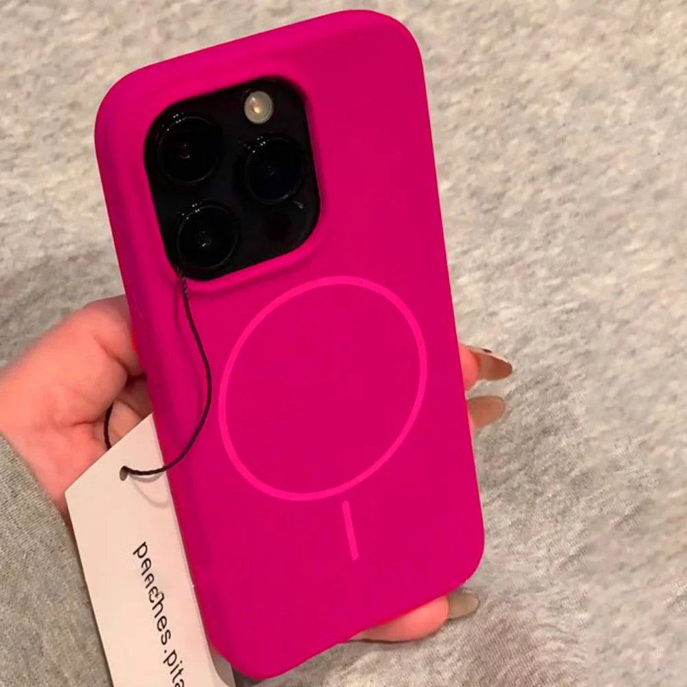 Luxury Liquid Silicone Case For iPhone 16E 16 15 14 Plus 13 12 Pro Max 11 for Magsafe Magnetic Wireless Charging Shockproof Capa