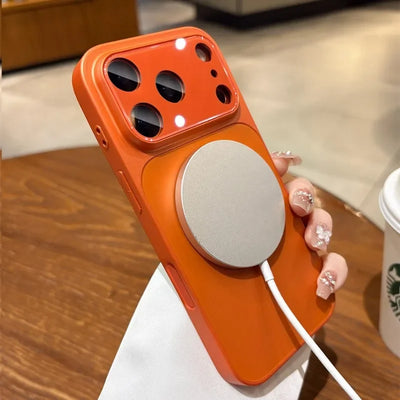 With Camera Control Button Matte Magnetic Magsafe Case For iPhone 17 Pro Max 16 15 14 13 Large Window PC Shockproof Cover