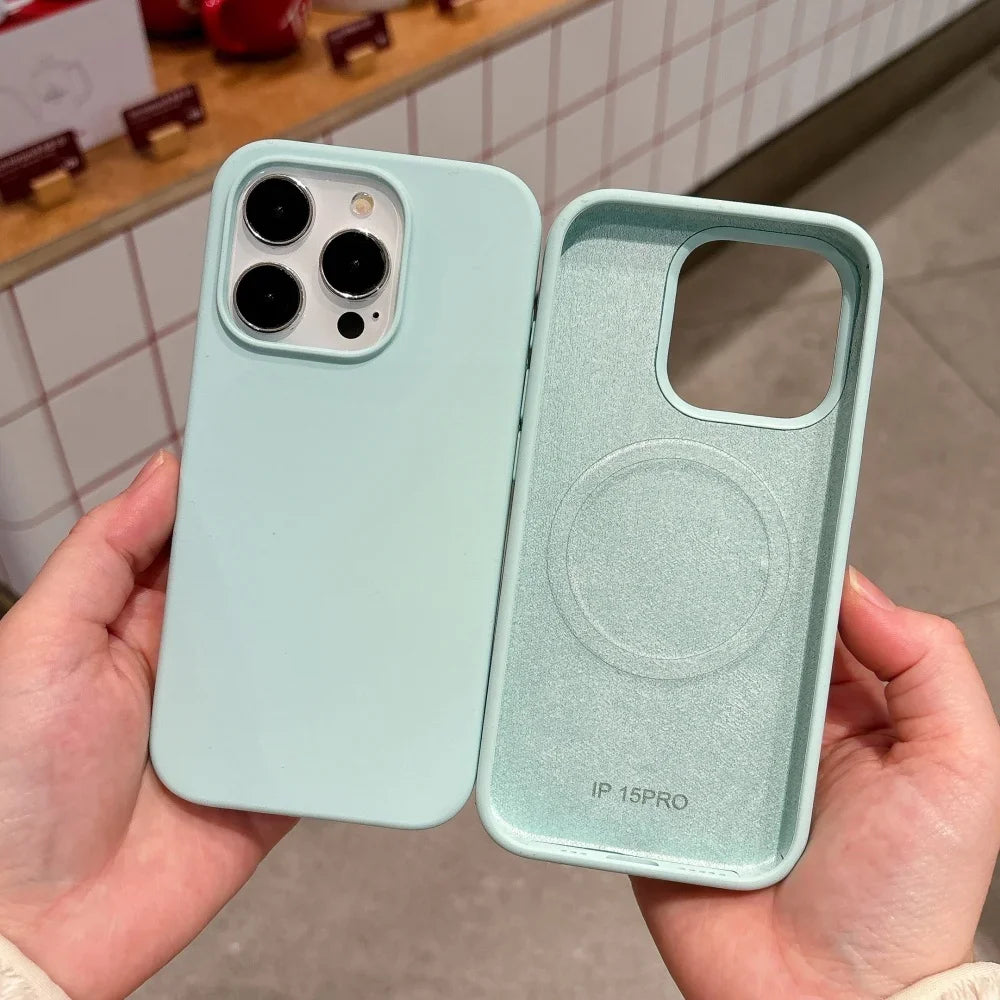 Liquid Original Magnetic For Magsafe Wireless Case for iPhone 17 Air 16 15 14 Plus 13 12 Pro Max Charging Candy Silicone Cover