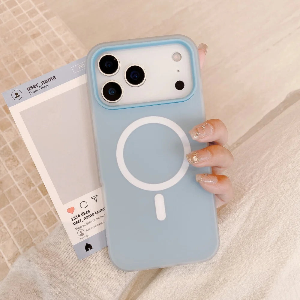 Original Candy Matte Case for iPhone 17 Air 16 15 14 13 12 11 Pro Max Plus 17ProMax Soft Silicone+Hard PC Translucent Back Cover