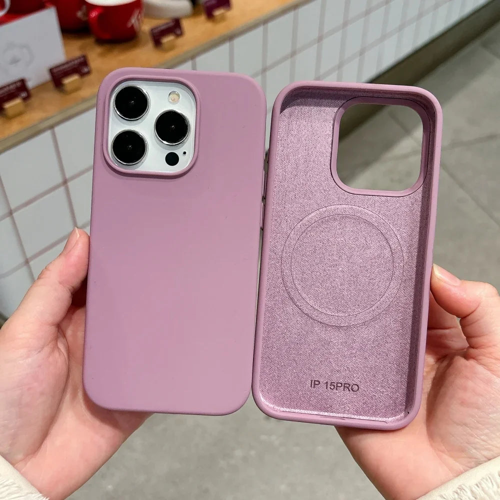 Liquid Original Magnetic For Magsafe Wireless Case for iPhone 17 Air 16 15 14 Plus 13 12 Pro Max Charging Candy Silicone Cover