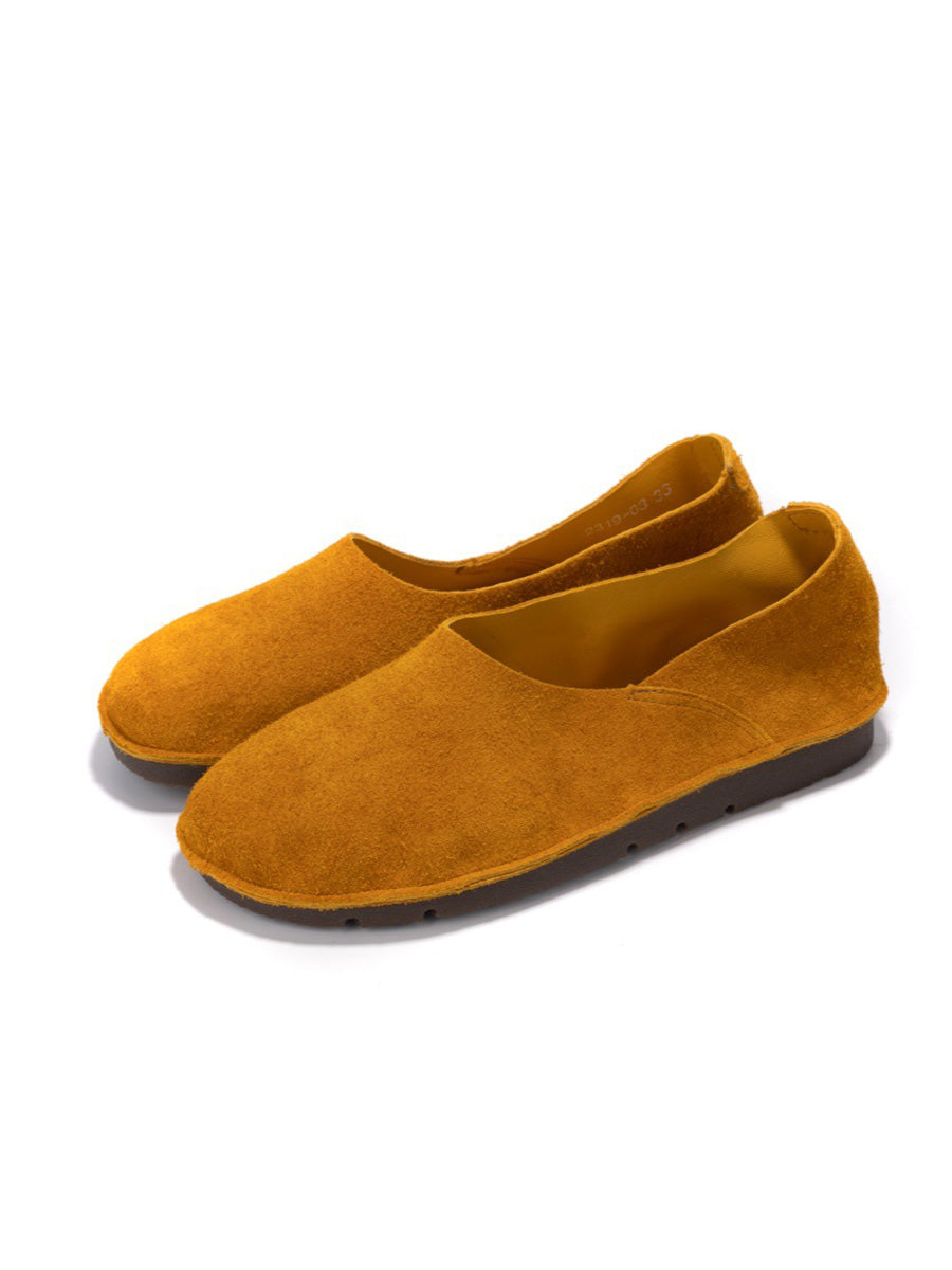 Women Summer Genuine Leather Soft Flat Shoes