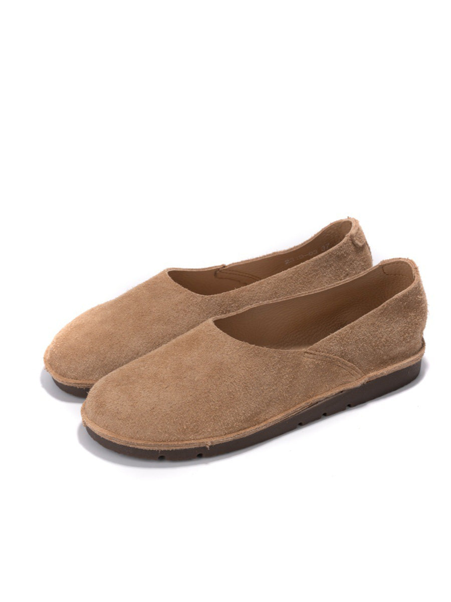 Women Summer Genuine Leather Soft Flat Shoes