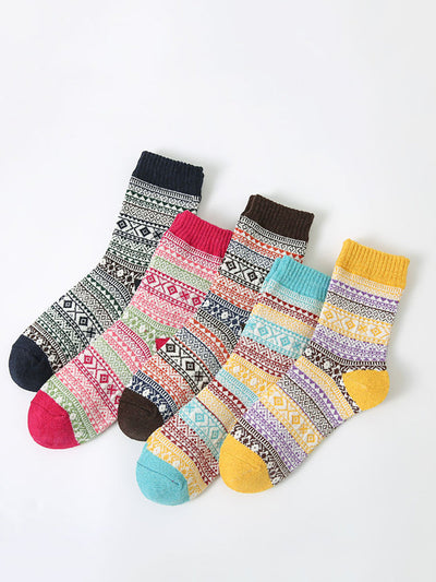5 Pairs Women Winter Thicken Socks