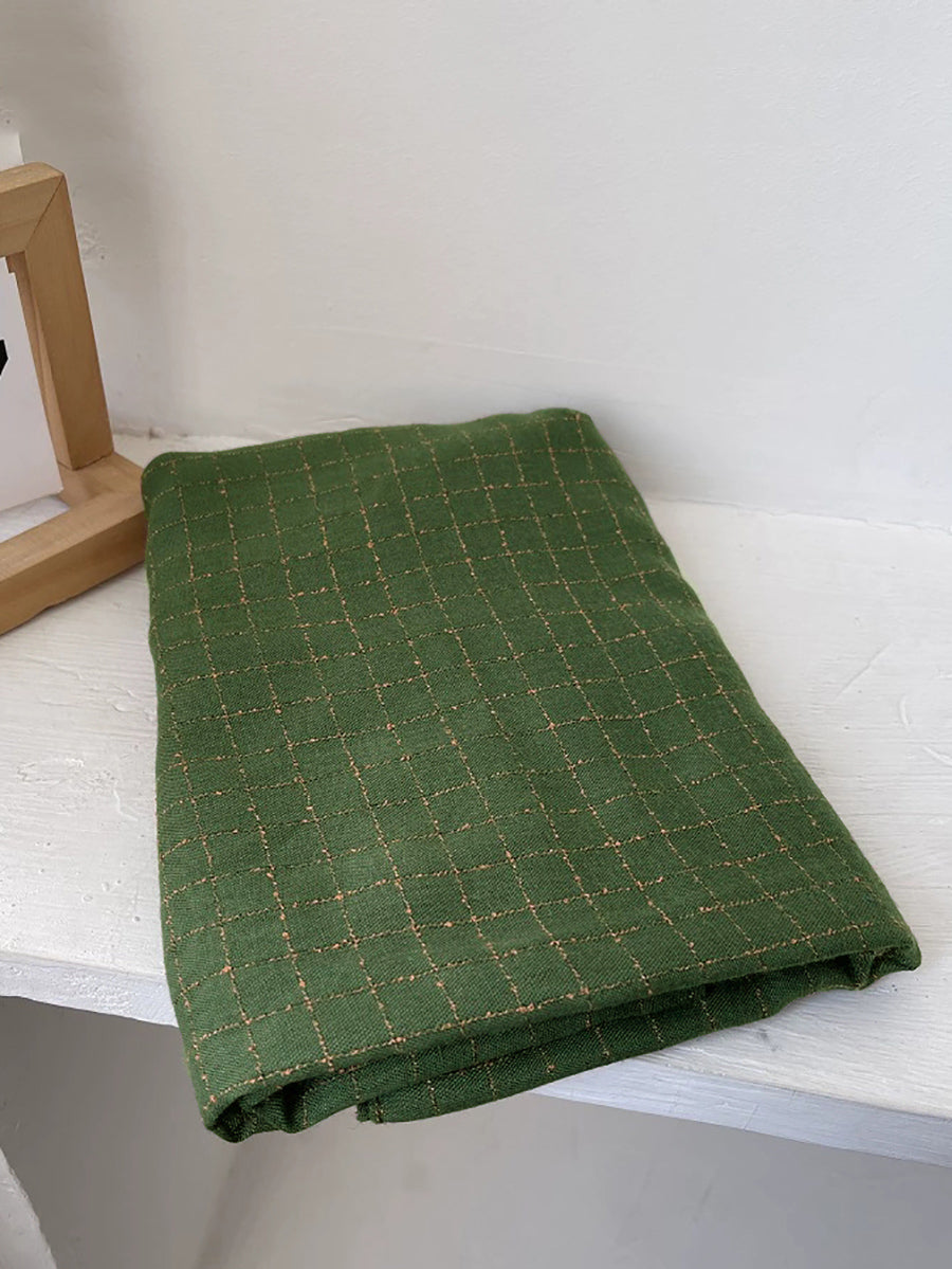 Women Autumn Artsy Plaid Shawl Scarf