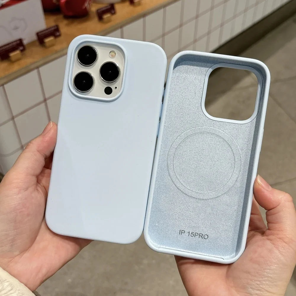 Liquid Original Magnetic For Magsafe Wireless Case for iPhone 17 Air 16 15 14 Plus 13 12 Pro Max Charging Candy Silicone Cover