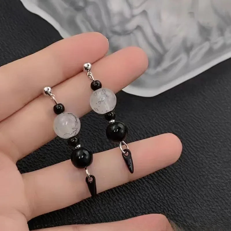 New Chinese Style Versatile Retro Earrings Long Tassel Horse Face Skirt Cheongsam Fashionable Temperament Accessories for Women