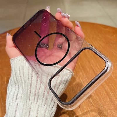 Slim Wireless Charging Magnetic For Magsafe Case For iPhone 17 Air 16 15 14 Plus 13 12 11 Pro Max Gradient Glitter Bling Cover