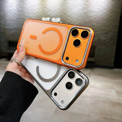 Luxury Nano Matte For Magsafe Phone Case For iPhone 17 Air 16 15 14 13 Pro Max Magnetic Wireless Charging Shockproof PC Cover