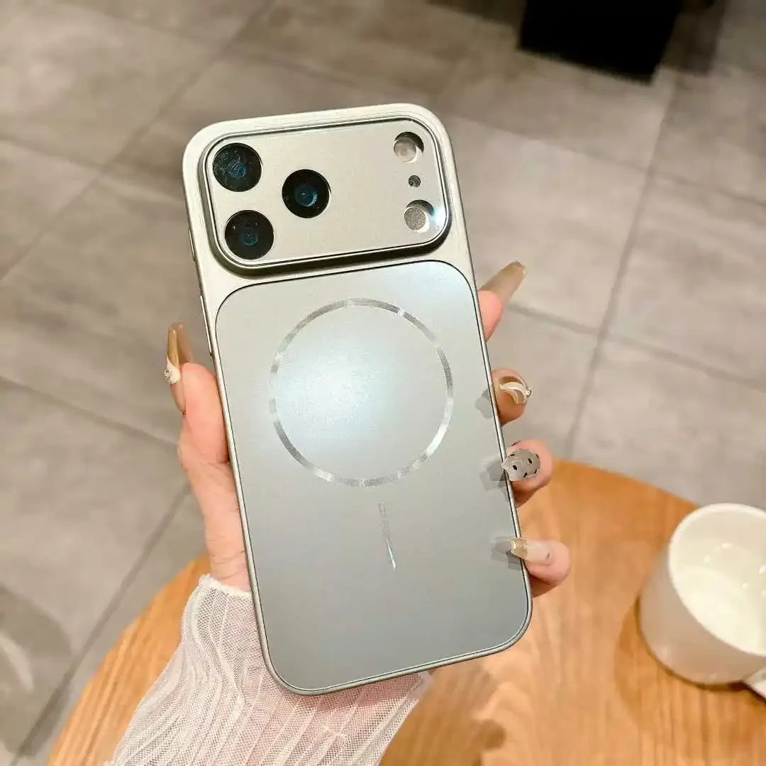 With Camera Control Button Matte Magnetic Magsafe Case For iPhone 17 Pro Max 16 15 14 13 Large Window PC Shockproof Cover